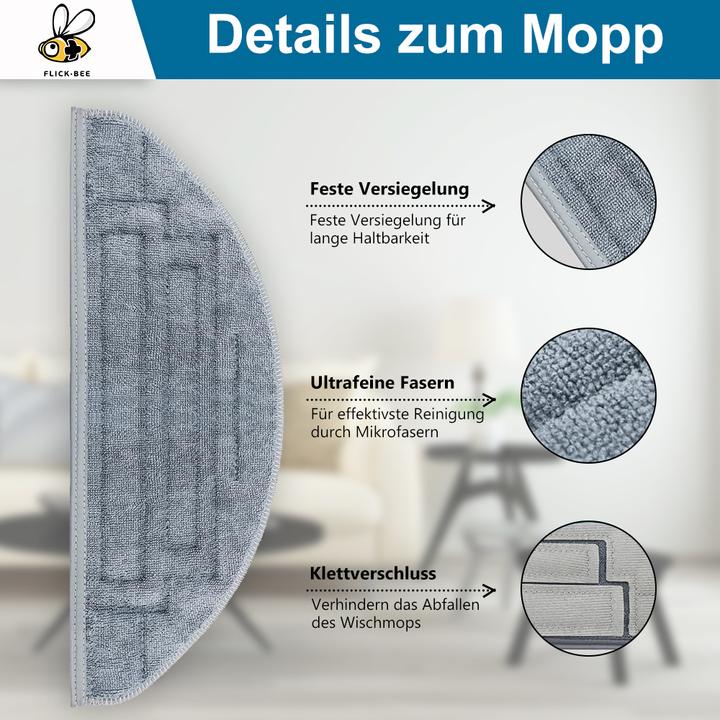 Image du produit Flickbee Kit de pièces de rechange pour Roborock S8, S8+ / plus, S8 Pro Ultra - Noir