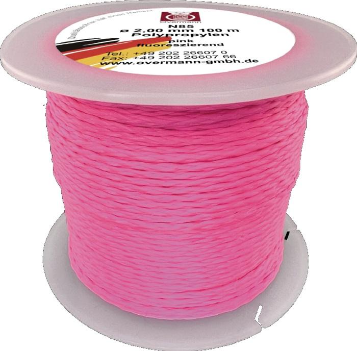 Immagine prodotto HP Autozubehör Cavo per pavimentazione lunghezza 100 m Ø 2 mm 60 kg polipropilene rosa (100 m)