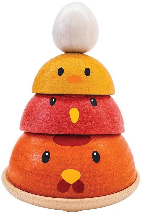 Immagine prodotto Plantoys Figura impilabile in legno impilabile Pollo impilabile (Tedesco, Inglese, Francese, Italiano)