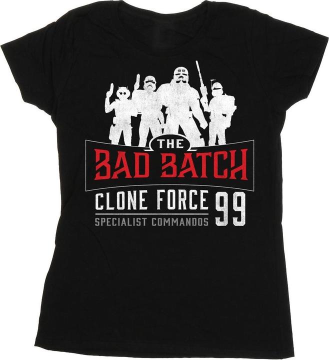 Actual product image Star Wars Womens/Ladies The Bad Batch Clone Force 99 Cotton T-Shirt (XL)