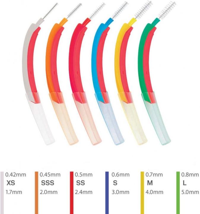 Produktbild Edel + White Interdentalbürsten SS 0.5mm 6 Stk. (6 x, 0.50 mm)