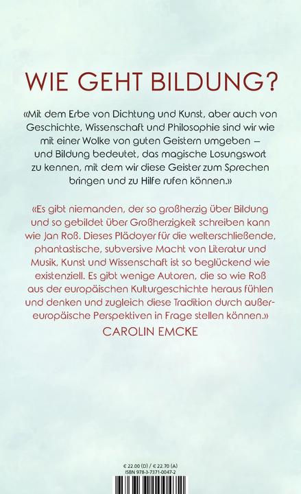Actual product image Bildung – eine Anleitung (German, Jan Ross, 2020)