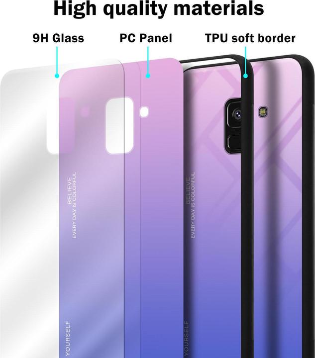 Produktbild Cadorabo TPU 2 Farben Glas Cover (Samsung Galaxy A8 (2018))