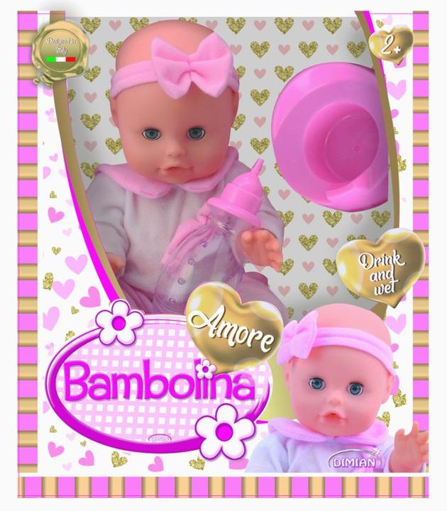 Produktbild Smily BAMBOLINA doll with drink and wet function, Amore 33cm, BD1807