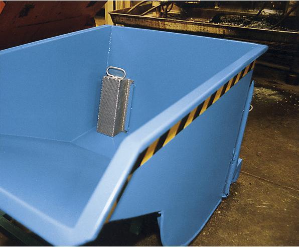 Image du produit eurokraft pro Benne basculante pour copeaux avec roues en polyamide, volume 0,5 m³, gris (500 l)
