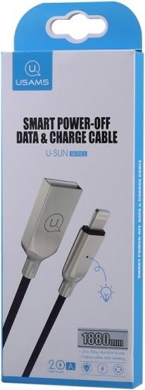 Actual product image Usams Cable USB USB-A - Lightning 1.9 m Blue (IPYSUSB202) (1.90 m, USB 3.0)