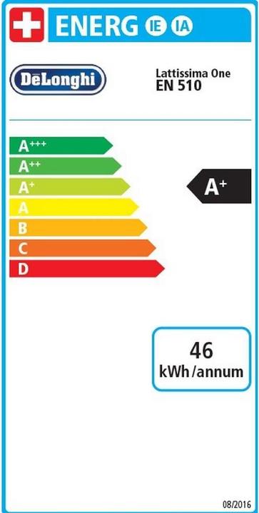 Label énergétique De'Longhi Nespresso Lattissima One (NESPRESSO Original)