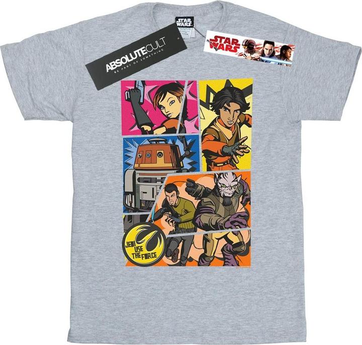 Actual product image Star Wars Mens Rebels Comic Strip T-Shirt (XL)
