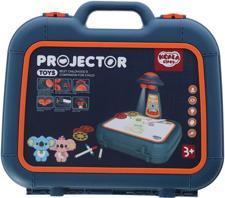 Produktbild Zeichnung Projektor Im Koffer Blau