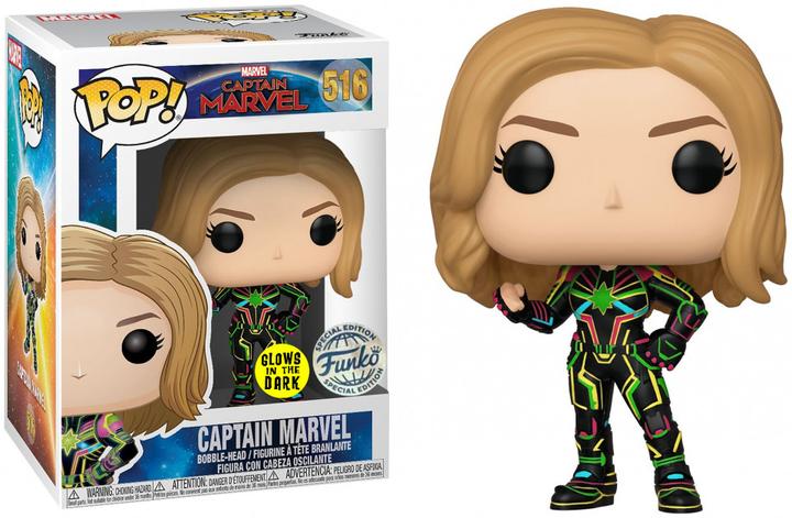 Produktbild Funko Pop! Marvel: Captain Marvel - Captain Marvel (Neon Suit) (Glows in the Dark) (Special Edition)
