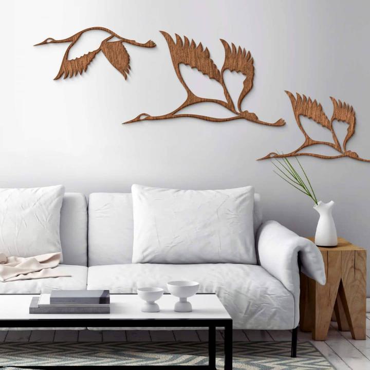 Produktbild Trenddeko Kraniche - Vogelschwarm 02 (100 x 58 cm)