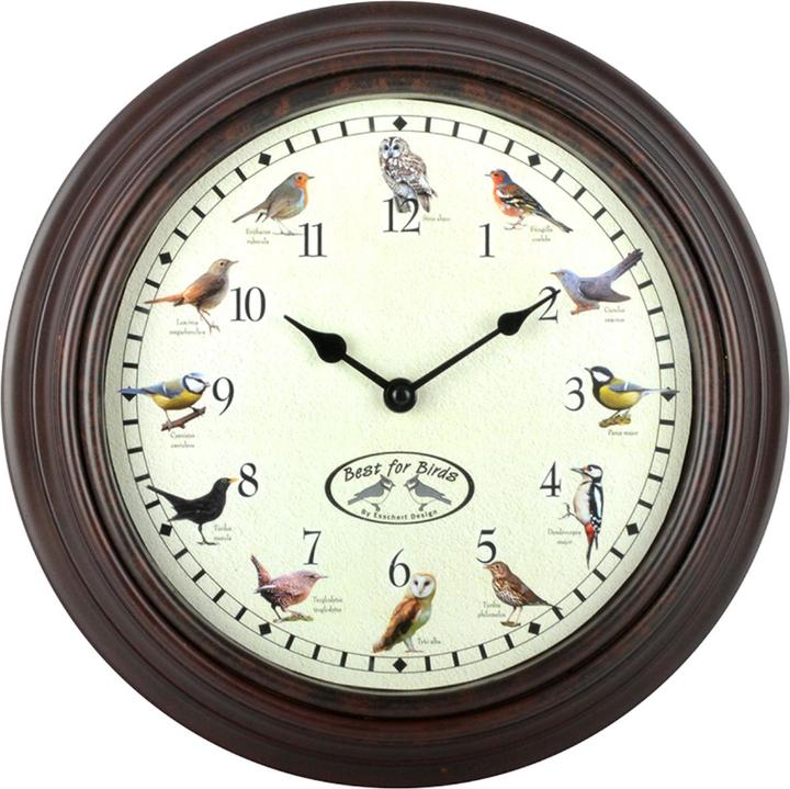 Produktbild Esschert Design Wanduhr mit Vogelrufen (30.10 cm)