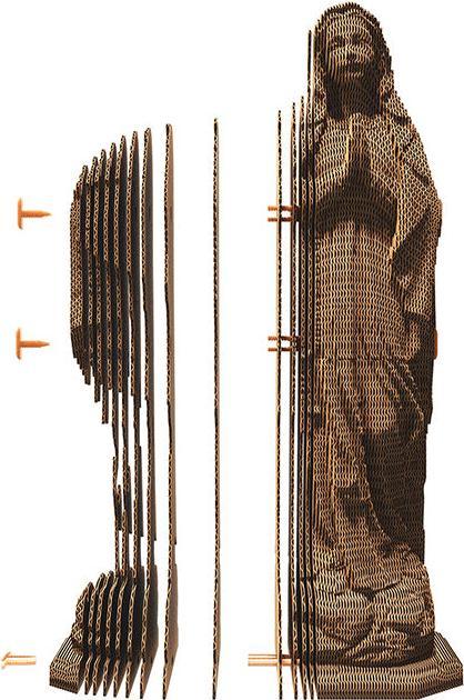 Actual product image Cartonic Holy Mary - 3D cardboard model