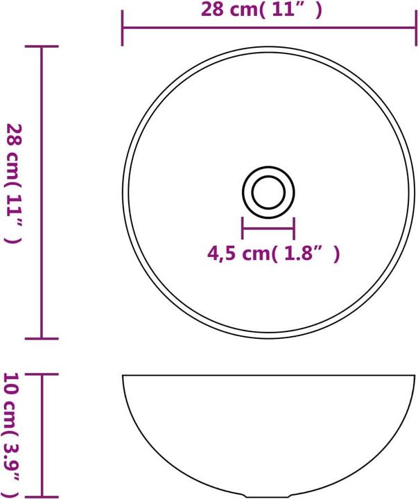 Produktbild VidaXL Oenone (280 mm, 280 mm)