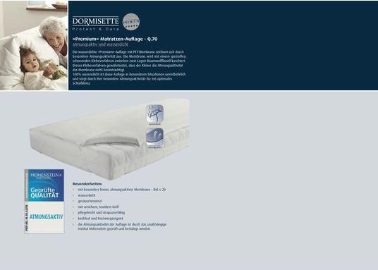 Immagine prodotto Dormisette Topper per materasso Premium (140 x 200 cm)