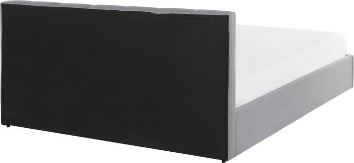 Actual product image Beliani Light grey upholstered bed with folding bed base 160 x 200 cm DREUX (160 x 200 cm)
