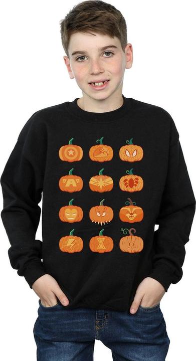 Actual product image Boys Avengers Halloween Pumpkin Sweatshirt (140, 146)