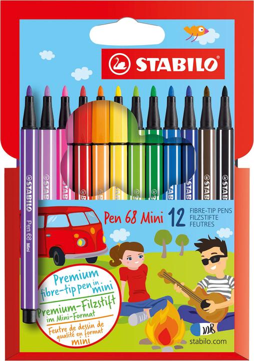Actual product image STABILO Pen 68 Mini Premium Felt Pen (Multicoloured, 12 x)