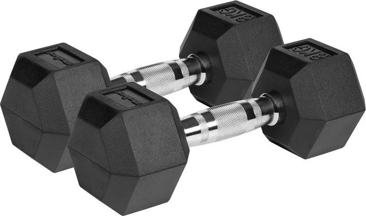 Rebel Gummierte Hanteln aus Gusseisen HEX 2x8 kg ACTIVE (1 x 8 kg)