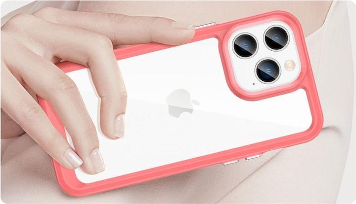 Immagine prodotto Hurtel Custodia Outer Space Case iPhone 14 Pro Max con cornice in gel rosso (Apple iPhone 14 Pro Max)
