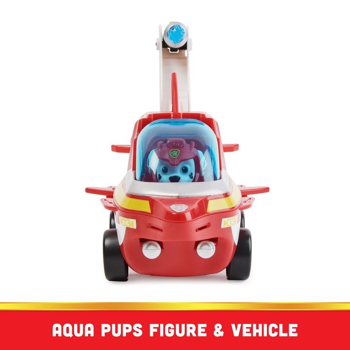 Actual product image Spin Master Paw Patrol Aqua Pups Deluxe Vehicle Marshall
