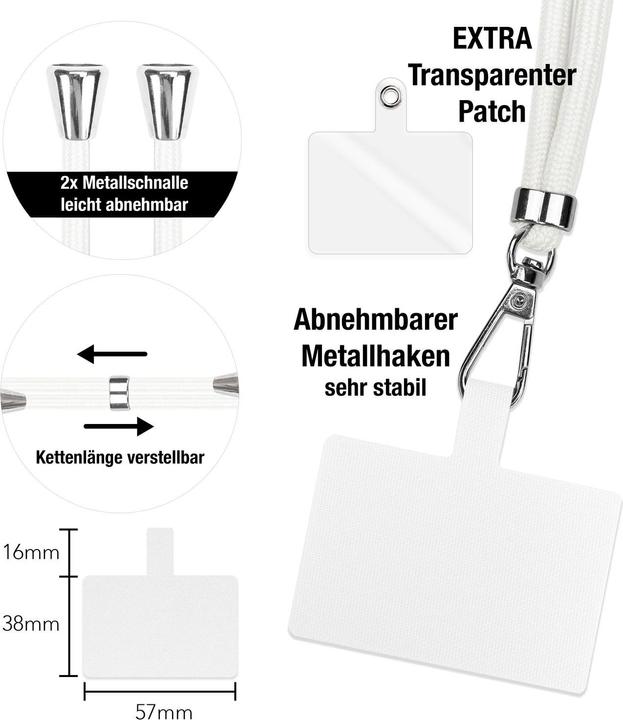 Produktbild Nalia Universal Handykette zum Umhängen mit Pad