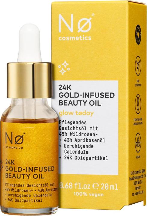 Image du produit Nø Cosmetics glow tøday Huile de beauté infusée à l'or 24 carats (19 ml)