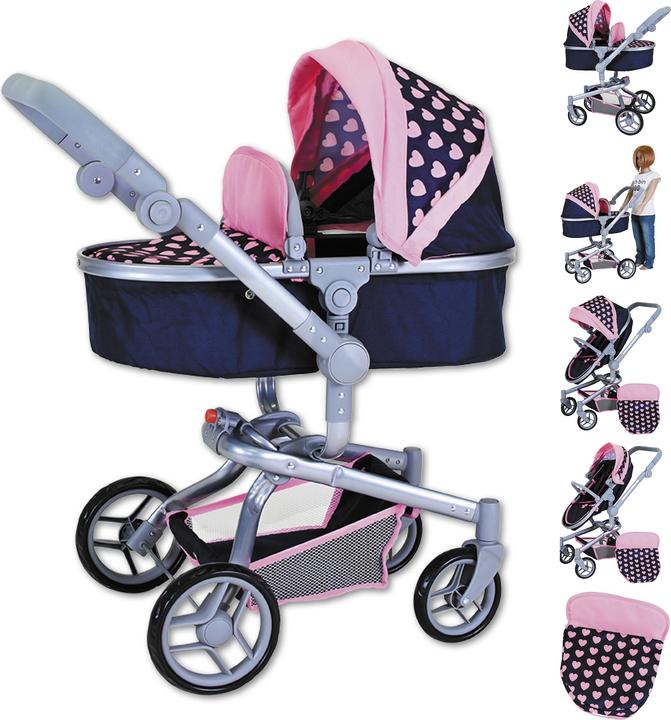Image du produit Knorrtoys Poussette de poupée Boonk - "Pink Hearts