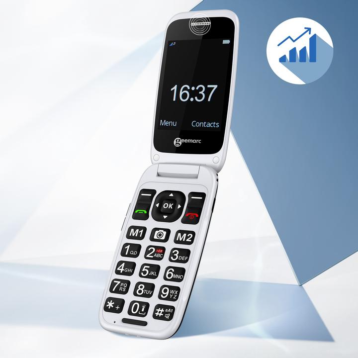 Actual product image Geemarc CL8700 Senior flip mobile phone 4G with camera (8700", 4G)