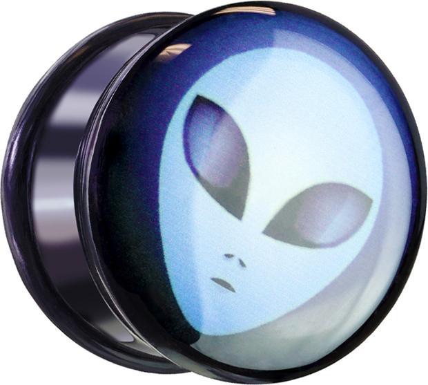 Star Piercing Flared Plug Alien (ohne Messing, Acryl)