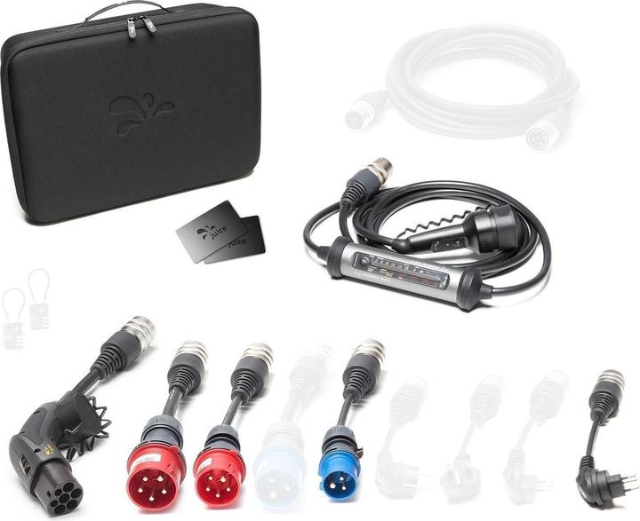 Juice Technology Juice Booster 3 air Swiss Traveller Plus Set (Tipo 2, 11 kW, 16 A, CEE32 rosso, CEE16 rosso, CEE16 blu, Tipo 13, Tipo 2)