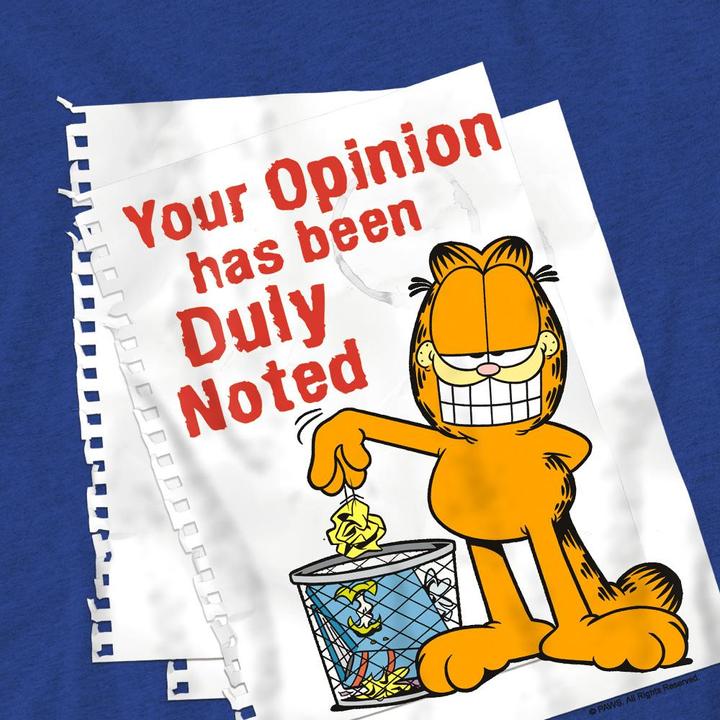 Actual product image Garfield Unisex Adult Duly Noted T-Shirt (M)