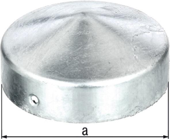 GAH Post cap Ø 80 mm round flat shape hot-dip galvanised