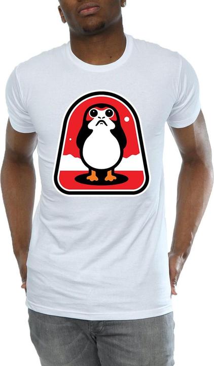 Actual product image Star Wars Mens The Last Jedi Porgs Badge T-Shirt (S)