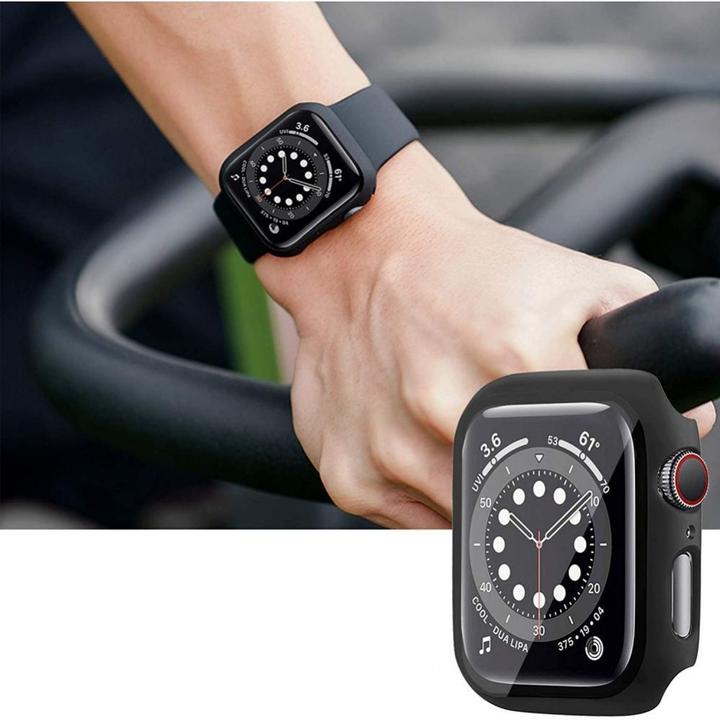 Actual product image Tech Apple 4/5/6/SE smart watch screen frame, Black