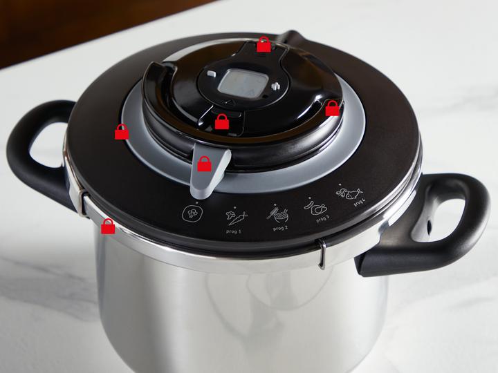 Produktbild Tefal Clipso+ Chef 6L Schnellkochtopf (22 cm, Dampfkochtopf, Edelstahl)