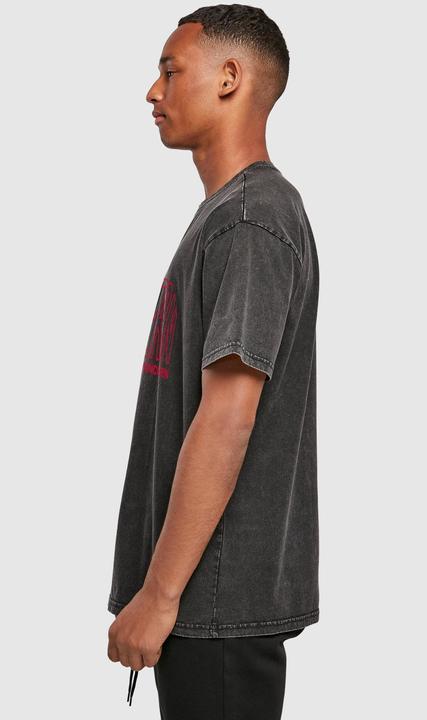 Image du produit FC Bayern München Logo Outlines Red Acid Washed Heavy Oversize Tee - 115271 (M)
