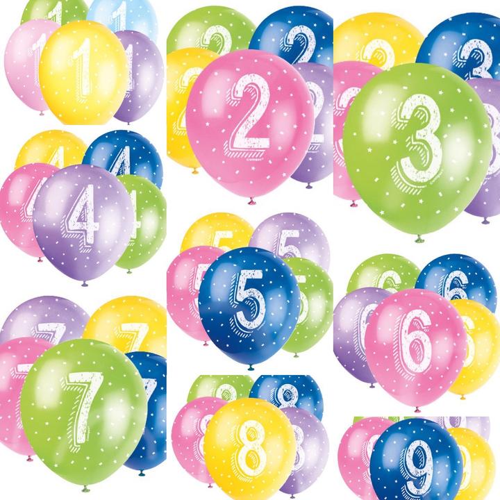 Produktbild Unique Luftballons 3 Jahre sortiert 30cm (5Stk)