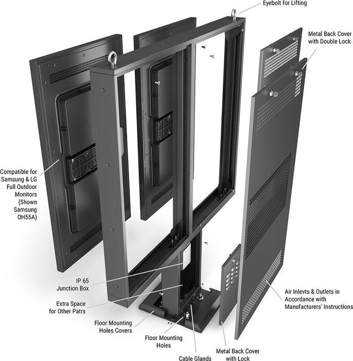 Image du produit DSS Outdoor Stele Portrait 2x55", Metall, Full Outdoor