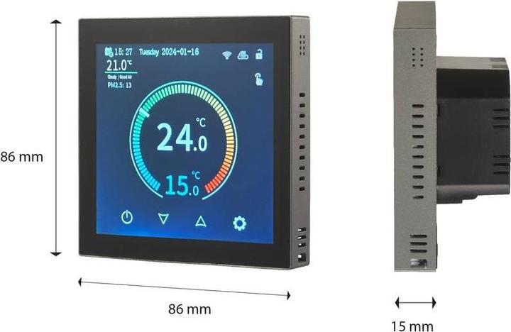 Immagine prodotto Sygonix SY-6052180 Radio termostato da incasso Programma settimanale 1pc.
