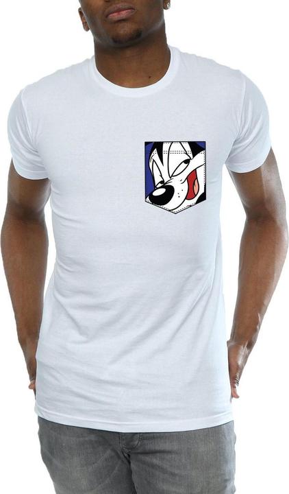 Produktbild Looney Tunes Pepe Le Pew Face Faux Pocket TShirt (XL)
