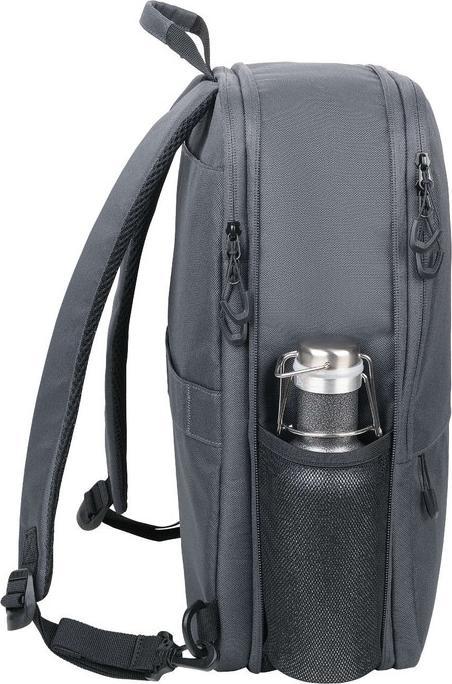 Actual product image Troika CYCLE EXPANDABLE Laptop-Rucksack aus recyceltem Meerenplastik, 100% rPET, dunkelgrau (14 l)
