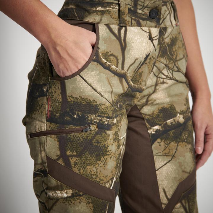 Immagine prodotto Solognac Jagdhose 500 Damen geräuscharm atmungsaktiv Camouflage (XS)