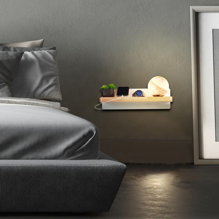 Produktbild Relaxdays Wandregal beleuchtet (40 x 17 x 18.5 cm)