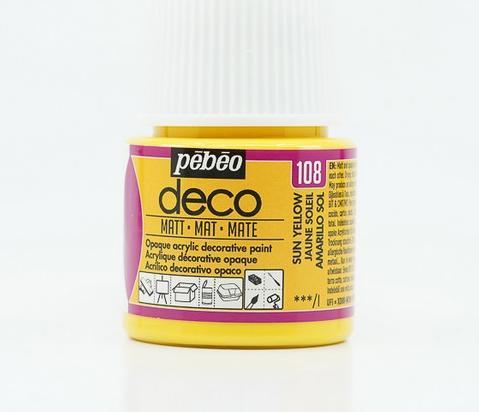 Immagine prodotto Pebeo Deco Colore acrilica opaco (Giallo sole, 45 ml)