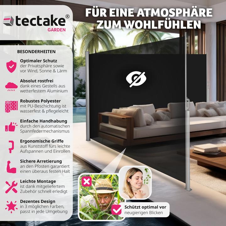 Produktbild tectake Doppel Seitenmarkise (6 m)
