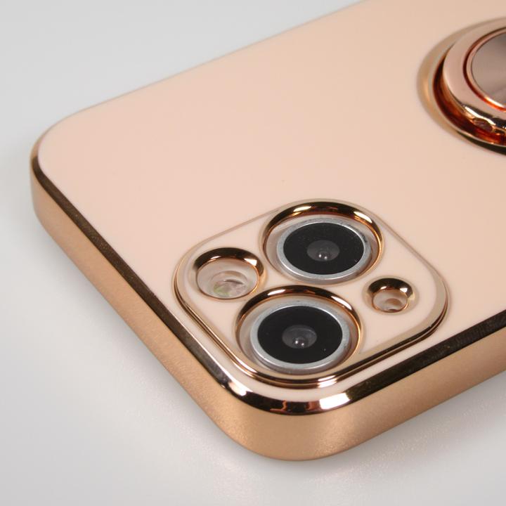 Produktbild PhoneLook Hülle Gummi Bronze mit Ring (Apple iPhone 13)