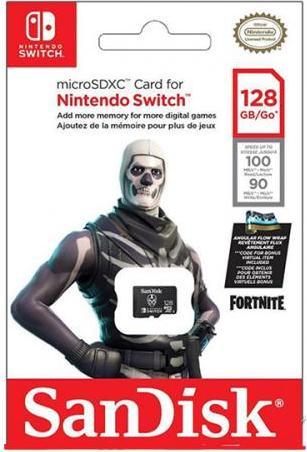 Productafbeelding SanDisk Nintendo Switch Card Fortnite Edition (128 GB, microSDXC, U3, UHS-I)
