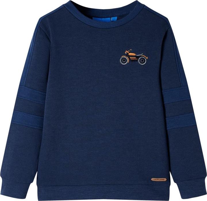 Immagine prodotto VidaXL Felpa da bambino blu navy melange 128,Materiale: 92 (128)