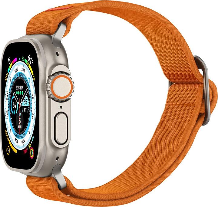 Actual product image Spigen Fit Lite Band for Apple Watch Series 42, 44, 45, 49 mm - orange (42 mm, 44 mm, 45 mm, 49 mm, Nylon, Fabric, Stainless steel, Apple Watch Series 7, Apple Watch Series 8, Apple Watch Ultra)